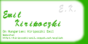 emil kiripoczki business card